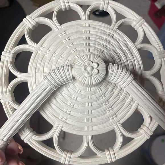 Vtg. Wall Towel Ring Kitchen Bathroom Faux Wicker Rattan BoHo 1978 Homco 3314 - Picture 2 of 4